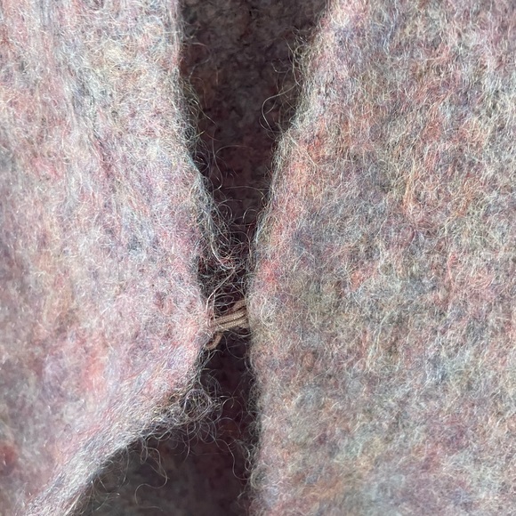 Basic House wool mohair blend long line oversized single closer felt cardigan XS - Picture 4 of 8